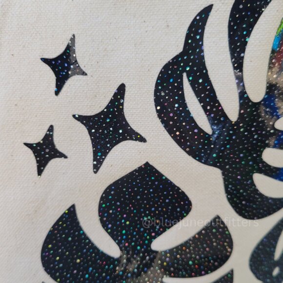 Trendy Monstera Canvas Tote | Farmers Market Bag - Picture 2 of 5